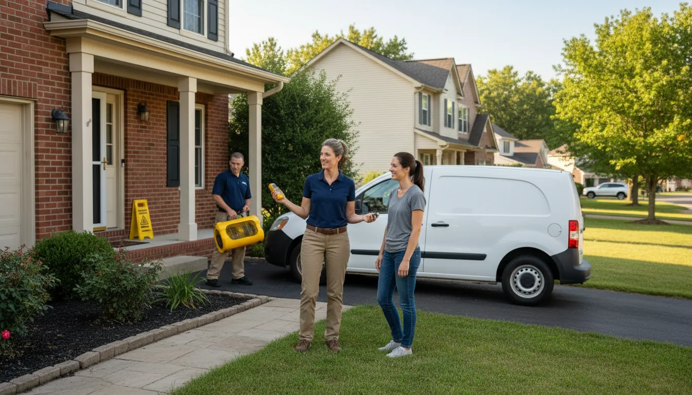 Residential water damage restoration in Deer Creek, IL